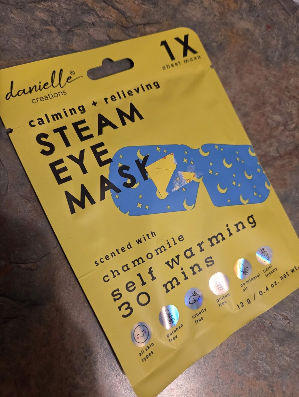 Calming Yellow Steam Eye Mask - Chamomile Scent